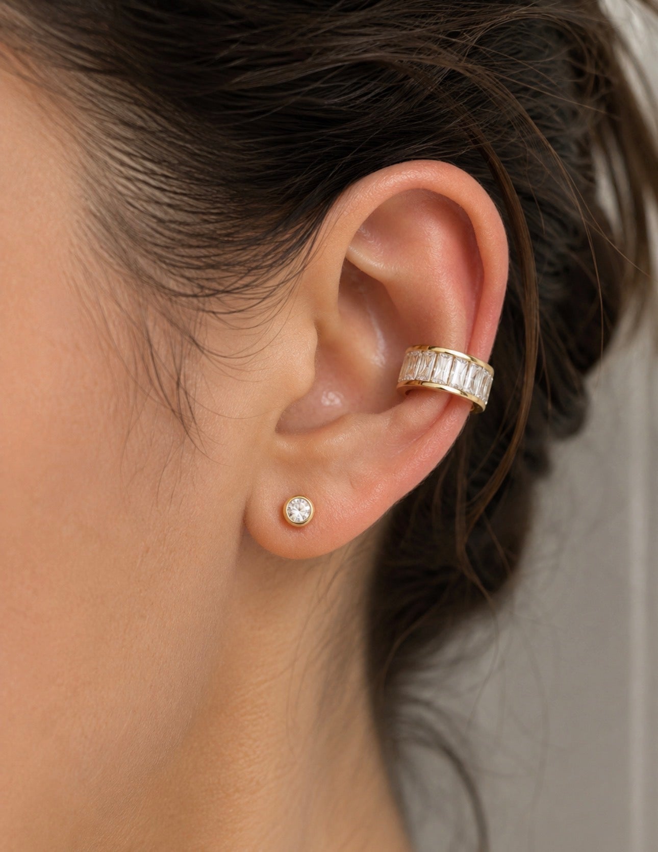 Baguette Crystal Ear Cuff