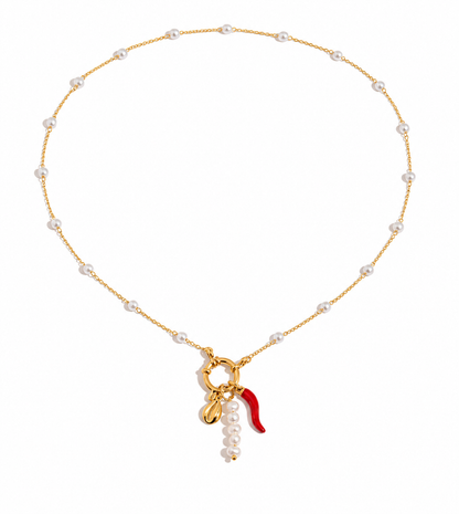 Luna Pepper Pearl Necklace