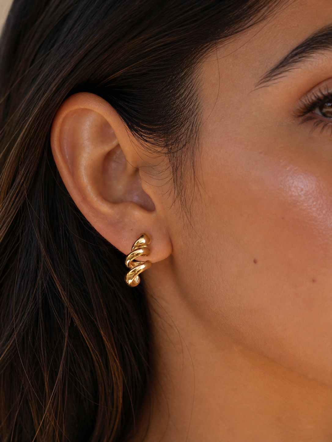 Elara Wire Spiral Earrings