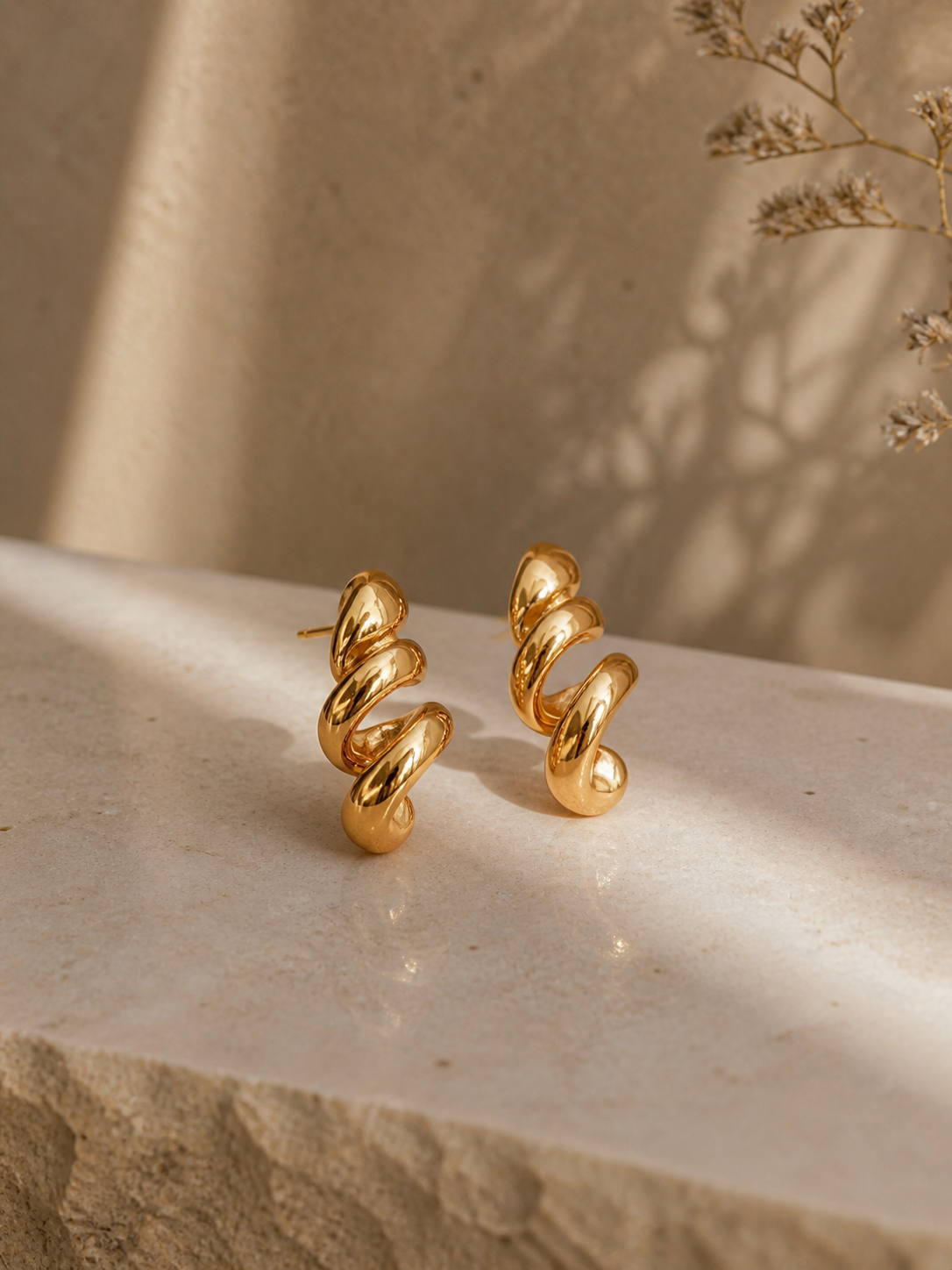 Elara Wire Spiral Earrings