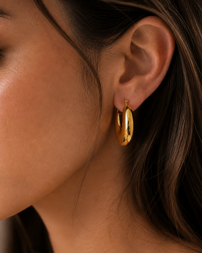 U-Shaped Hoop Earrings