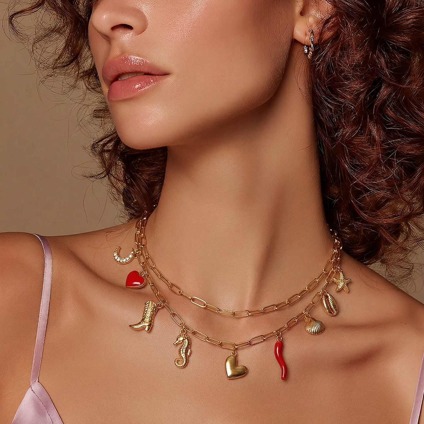 Sirena – Multi Charm Necklace