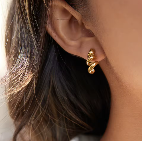 Elara Wire Spiral Earrings