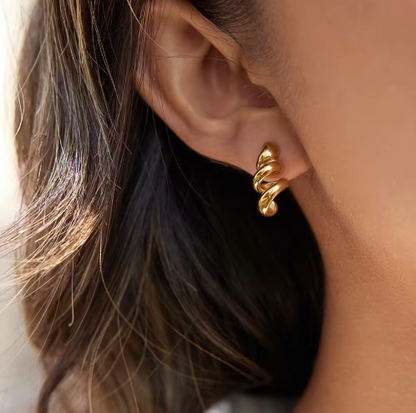 Elara Wire Spiral Earrings