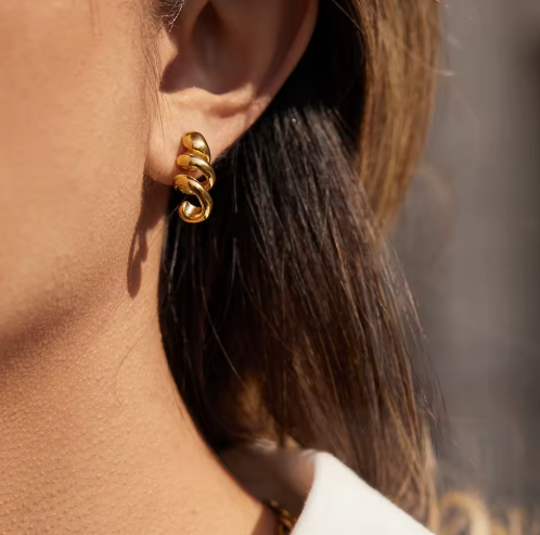 Elara Wire Spiral Earrings