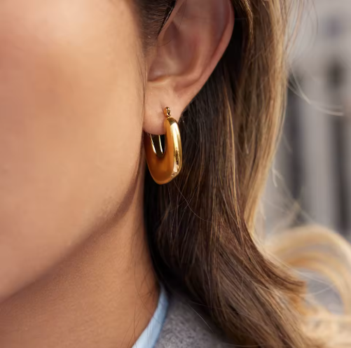 U-Shaped Hoop Earrings